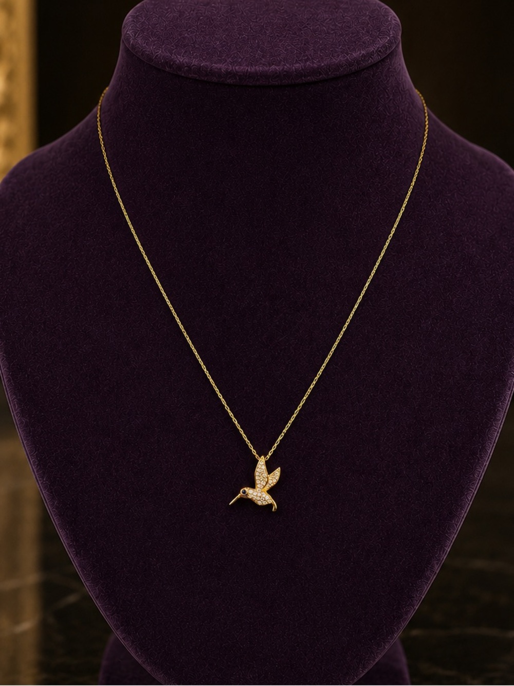 14k Hummingbird Pendant - Picture 7 of 9